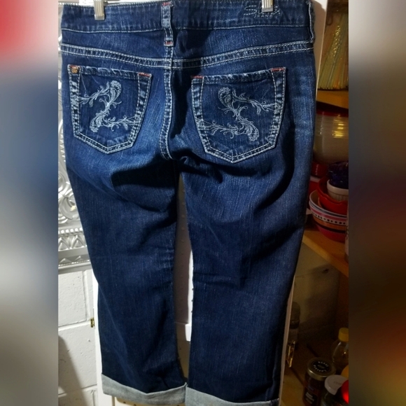 Silver Santorini Jean's, capri - Picture 1 of 3